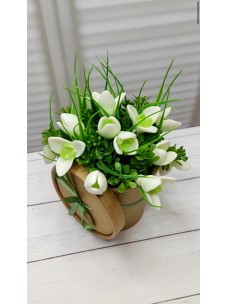Букет цветов в кашпо «Весна»