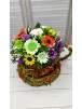 Букет цветов в кашпо «Капризная штучка»