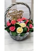 Букет цветов в корзине «Дыхание любви»